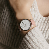wrist photo - Pink Leather strap - 18 mm