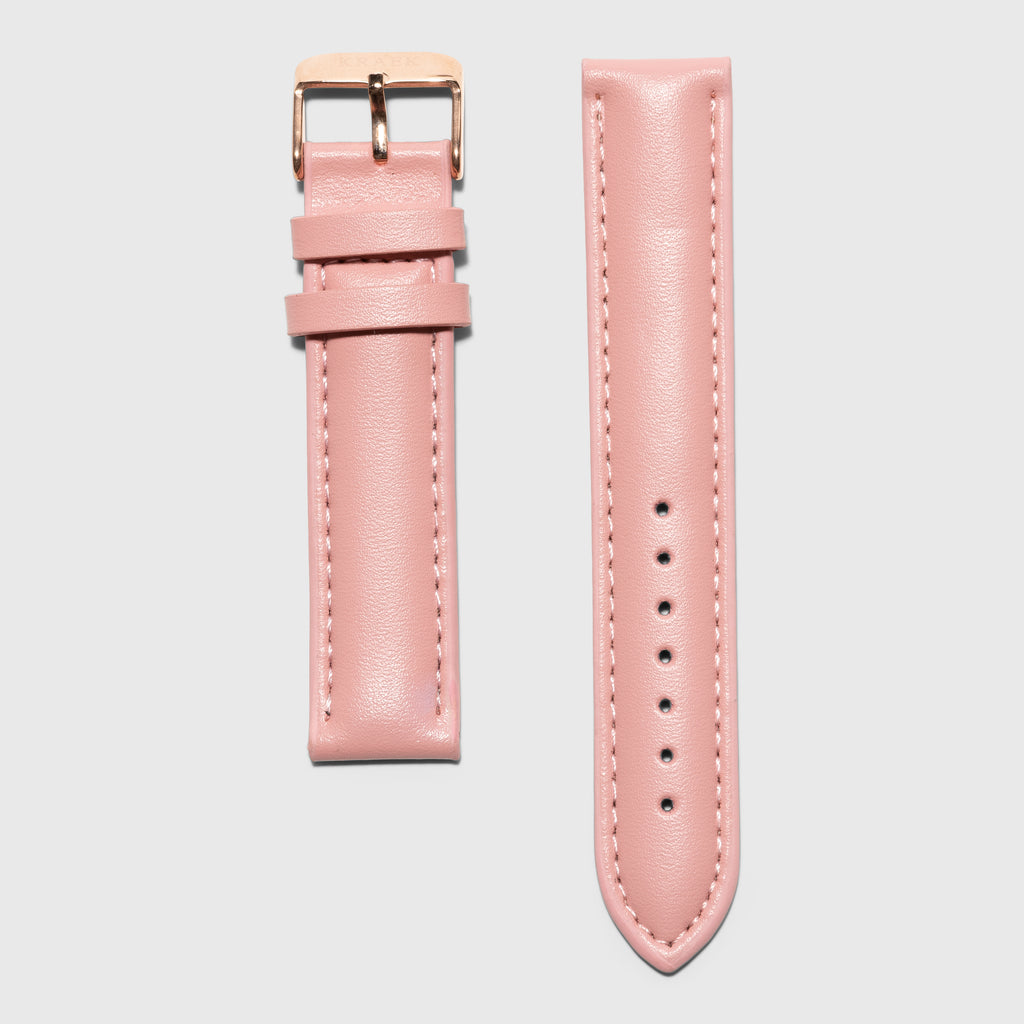 women's leather strap convertible - pink color - 18 mm- Kraek