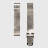 women's mesh strap convertible - silver color - Kraek - 18 mm