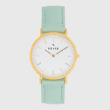 Svelte/Elvira Collection - size green leather strap - 18mm