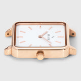 Rose gold square case - women's watch - white dial - Kraek