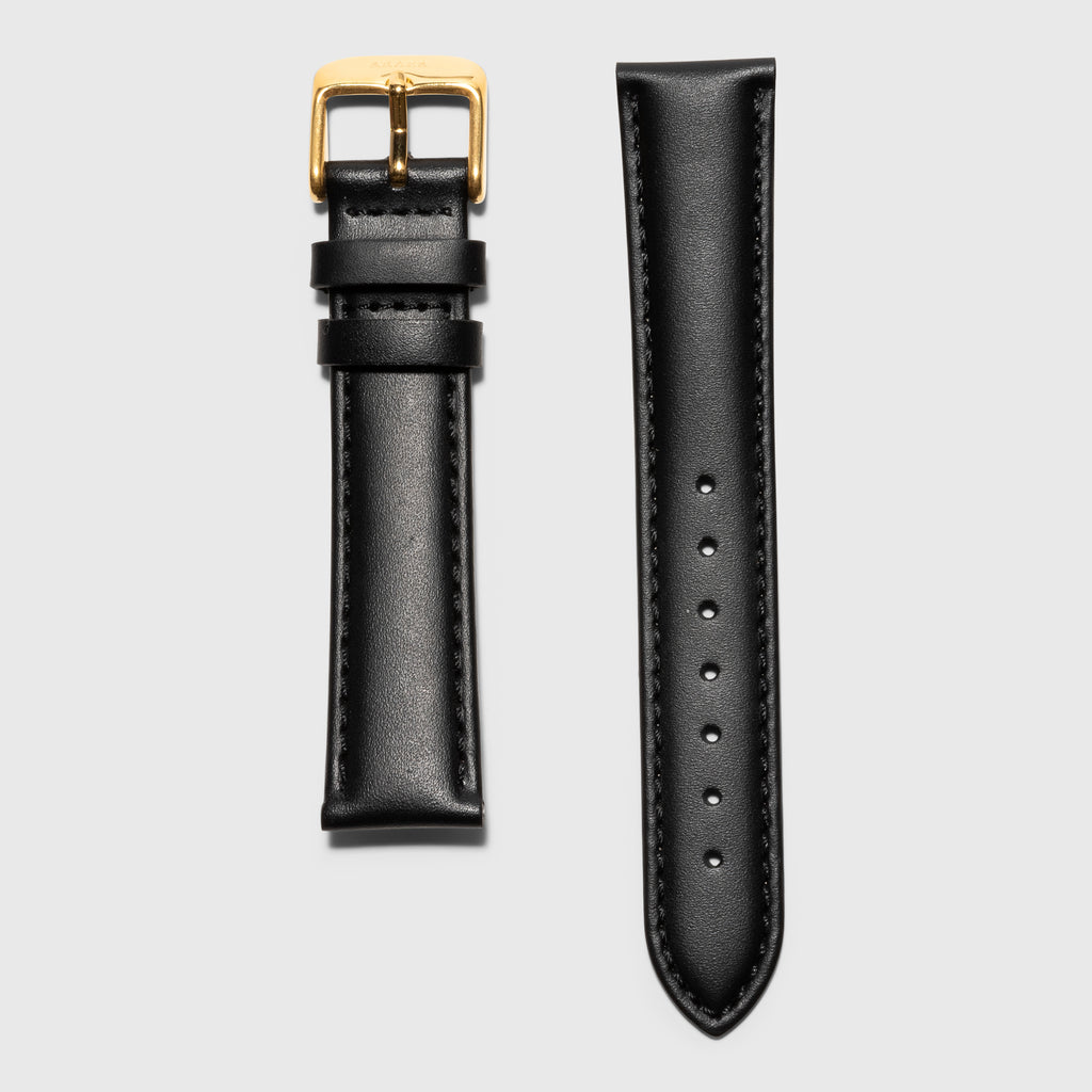 women's leather strap convertible - Black color - gold buckle - Kraek